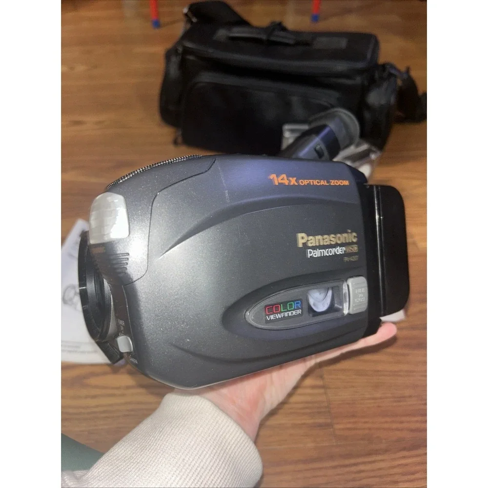 Panasonic Palmcorde PV-A207 Accessories Charger 2 Batteries, Carrier & Booklet